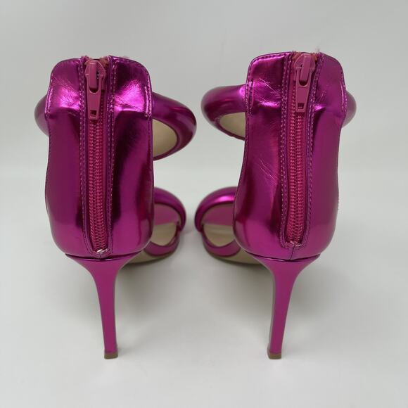 Steve Madden Partay Ankle Strap Stiletto Dress Sandals Womens 7 Pink Metallic - Picture 7 of 11